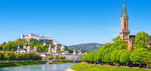 Uitzicht op de stad Salzburg
