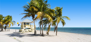 Strandhuisje op het strand in Florida