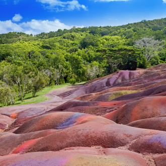 De seven coloured earth Chamarel op Mauritius
