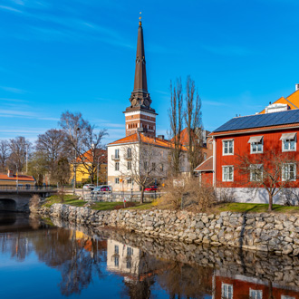 Gamla stan en kathedraal in Vasteras, Zweden