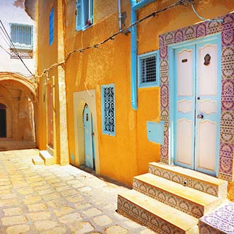 Gele huisjes in Tunesie