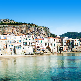 Kust van Cefalu op het eiland Sicilie, in Italie
