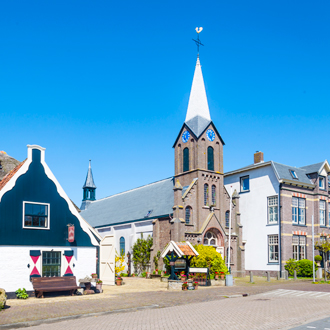 Kerkje in Oudeschild op het eiland Texel