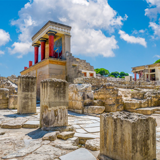 Knossos Paleis in Stalis met oude ruïnes 