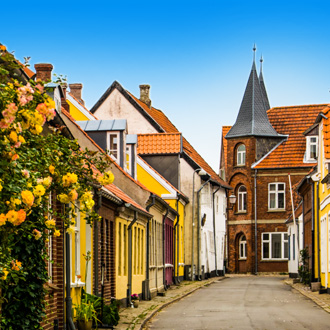 Middeleeuws dorpje Ribe in Denemarken