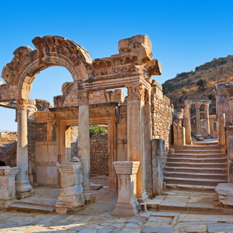 Oude ruines in Ephesus, Turkije