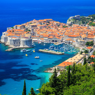 Panoramisch uitzicht op de stad Dubrovnik, Kroatie