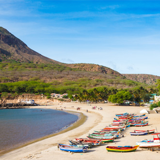 Tarrafel strand op Santiago eiland in Kaapverdie