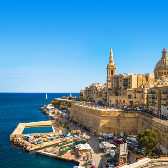 Uitzicht op Valletta, Malta