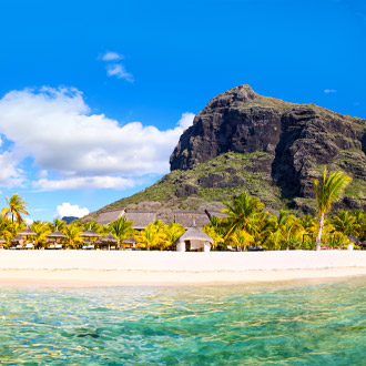 Witte zandstranden van Mauritius-eiland