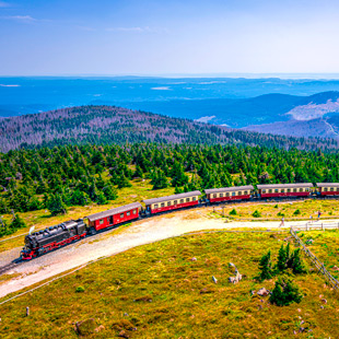 Foto van Brocken treinspoor in de regio Harz