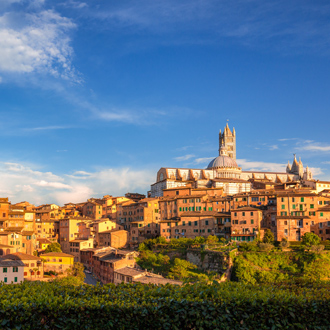 Panoramisch uitzicht op Siena, Toscane, Italie