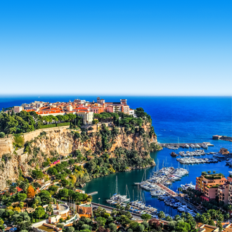 Het Vorstendom Monaco aan de Middellandse Zee in Frankrijk