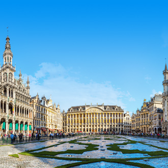 De grote markt in Brussel in Belgie