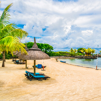 Strand van Grand River Zuid Oost Mauritius, Afrika