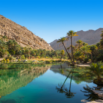 Waterpoel in Wadi Bani Khalid in Oman