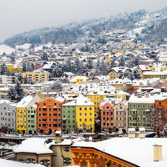 Luchtfoto van Innsbruck, Oostenrijk