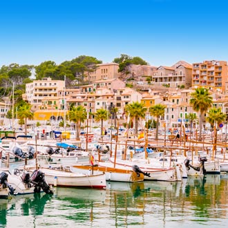 Haven Puerto de Soller op Mallorca, Spanje