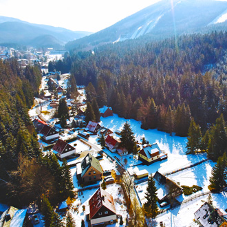 Ski resort in Harrachov, Tsjechie