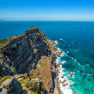 De Cape Point en de helderblauwe zee in Kaapstad
