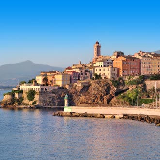 De stad Bastia in Corsica