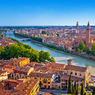 Luchtfoto van Verona in Veneto