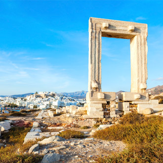 Het bezienswaardige Apollo tempel op Naxos in Griekenland