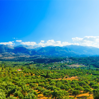 Natuurlandschap met bergen in Chania op Kreta, Griekenland