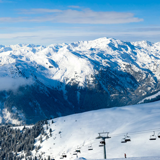Winterlandschap Alpen, Oostenrijk