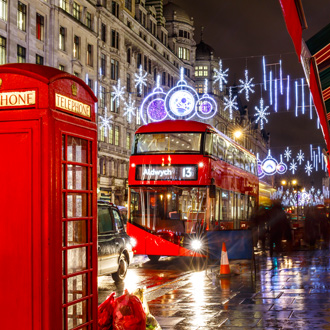 Rode bus en telefooncel Londen stedentrip