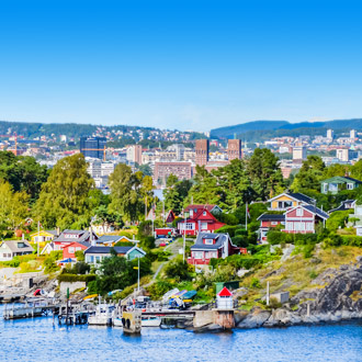 Oslo, een stad in de fjord in Noorwegen