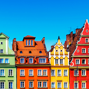 De kleurrijke 'grachtenpanden' in Wroclaw