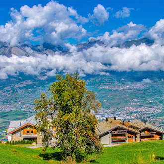 Veysonnaz in de Zwitserse Alpen