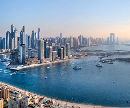 <p>Uitzicht over Dubai</p>