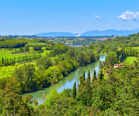 <p>Uitzicht over Valeggio Sul Mincio</p>