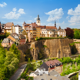 Uitzicht over de stad Luxemburg