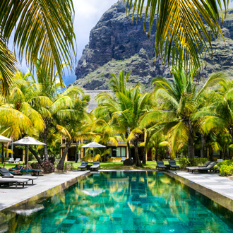 Zwembad op een luxe tropische vakantie, Mauritius