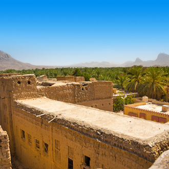 Fort bij old village of Hamra in Oman