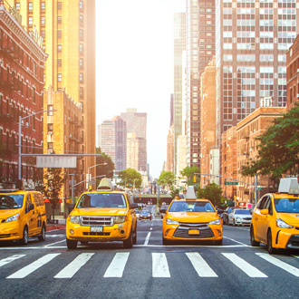 Gele taxi's in New York City