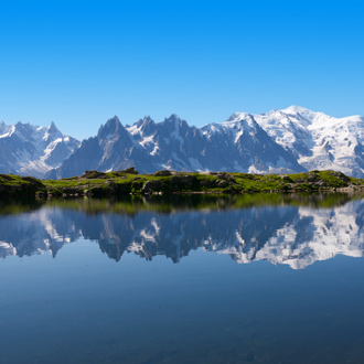 Hoogste top van de Alpen, de Mont Blanc in Frankrijk
