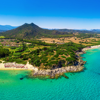 Cala sinzias beach, dichtbij Costa Rei op Sardinië, Italië