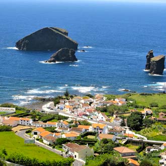 Vissersdorp Mosteiros op Sao Miguel, Azoren
