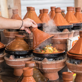 Tajine traditioneel gerecht in Marokko