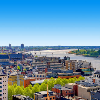 Uitzicht op de stad Antwerpen