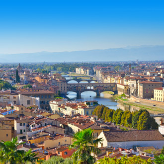 Uitzicht op de Arno rivier