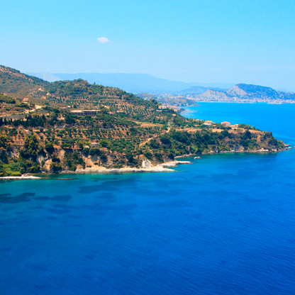 Uitzicht over de Ionische zee bij Argassi
