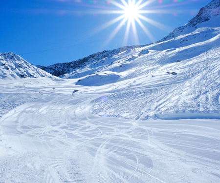 <p>Skipiste in de alpen</p>