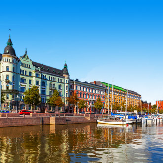 Oude binnenstad van Helsinki in Finland