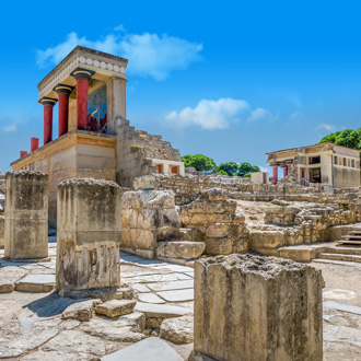 Het Knossos-paleis in Heraklion op Kreta