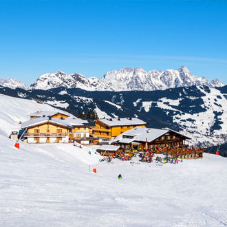 Restaurant en cafe op de skibergen in Mayrhofen Tirol Oostenrijk